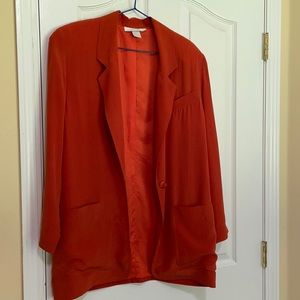 Vintage burnt orange silk blazer